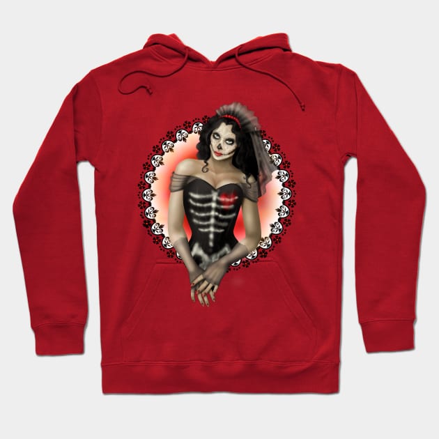 Sugar Skull Pinup Hoodie by CatAstropheBoxes